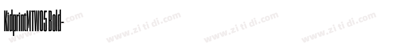 KidprintMTW05 Bold字体转换